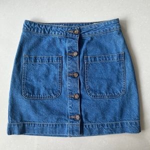 We The Free -  Free People Denim Mini Skirt Button Size 25